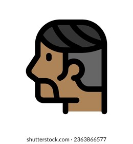 Icono de vector de estilo de cabello editable. Barbería, estilo de vida, preparación. Parte de una familia de iconos grandes. Perfecto para interfaces web y de aplicaciones, presentaciones, infografías, etc