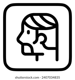 Icono de vector de estilo de cabello editable. Barbería, estilo de vida, preparación. Parte de una familia de iconos grandes. Perfecto para interfaces web y de aplicaciones, presentaciones, infografías, etc