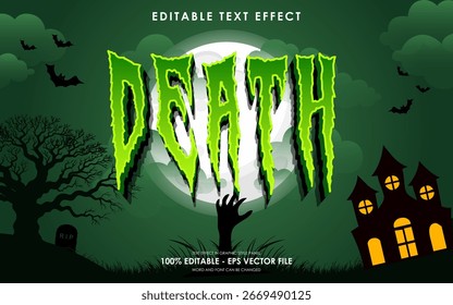 Efeito de texto editável do halloween