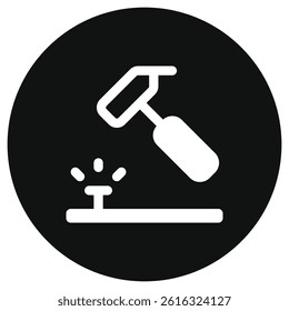 Editable hammer, nail, repair vector icon. Construction, tools, industry. Part of a big icon set family. Perfect for web and app interfaces, presentations, infographics, etc
