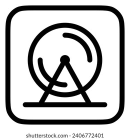 Editable hamster wheel vector icon. Veterinary, animal, pet care, pet shop. Part of a big icon set family. Perfect for web and app interfaces, presentations, infographics, etc