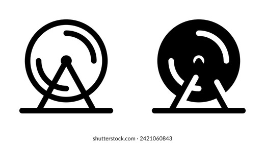 Editable hamster wheel vector icon. Veterinary, animal, pet care, pet shop. Part of a big icon set family. Perfect for web and app interfaces, presentations, infographics, etc