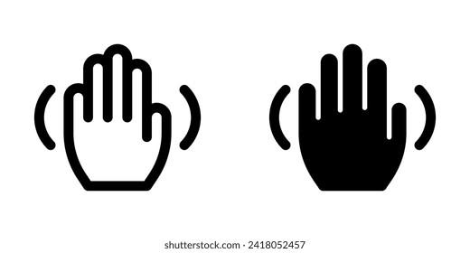 Editable hand gesture wave vector icon. Part of a big icon set family. Perfect for web and app interfaces, presentations, infographics, etc