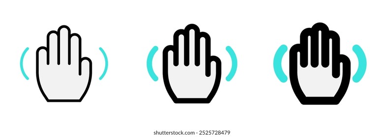 Editable hand gesture wave vector icon. Part of a big icon set family. Perfect for web and app interfaces, presentations, infographics, etc