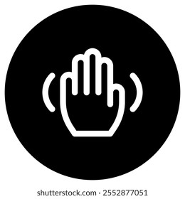 Editable hand gesture wave vector icon. Part of a big icon set family. Perfect for web and app interfaces, presentations, infographics, etc
