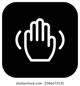 Editable hand gesture wave vector icon. Part of a big icon set family. Perfect for web and app interfaces, presentations, infographics, etc