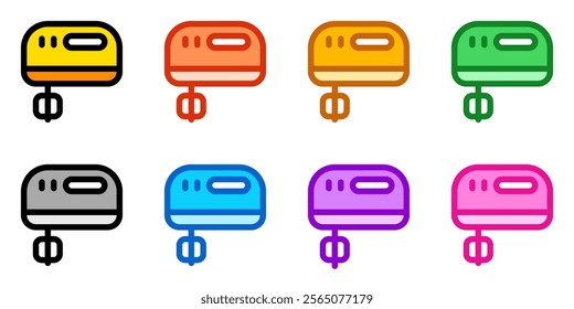 Editable hand mixer vector icon. Bakery, cooking, appliances, kitchenware, food. Part of a big icon set family. Perfect for web and app interfaces, presentations, infographics, etc