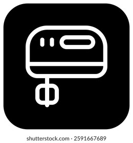 Editable hand mixer vector icon. Bakery, cooking, appliances, kitchenware, food. Part of a big icon set family. Perfect for web and app interfaces, presentations, infographics, etc