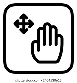 Editable hand move vector icon. Part of a big icon set family. Perfect for web and app interfaces, presentations, infographics, etc