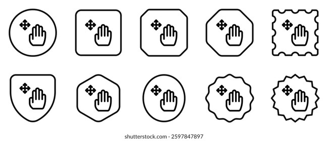 Editable hand move vector icon. Part of a big icon set family. Perfect for web and app interfaces, presentations, infographics, etc