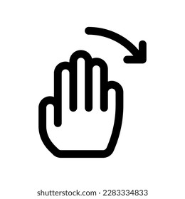 Editable hand swipe left vector icon. Part of a big icon set family. Perfect for web and app interfaces, presentations, infographics, etc