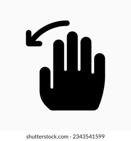 Editable hand swipe left vector icon. Part of a big icon set family. Perfect for web and app interfaces, presentations, infographics, etc