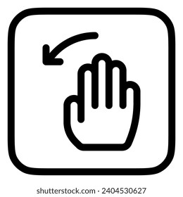 Editable hand swipe left vector icon. Part of a big icon set family. Perfect for web and app interfaces, presentations, infographics, etc