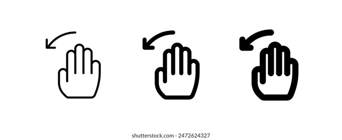 Editable hand swipe left vector icon. Part of a big icon set family. Perfect for web and app interfaces, presentations, infographics, etc
