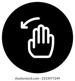 Editable hand swipe left vector icon. Part of a big icon set family. Perfect for web and app interfaces, presentations, infographics, etc