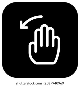 Editable hand swipe left vector icon. Part of a big icon set family. Perfect for web and app interfaces, presentations, infographics, etc