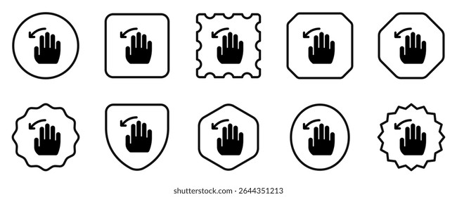 Editable hand swipe left vector icon. Part of a big icon set family. Perfect for web and app interfaces, presentations, infographics, etc