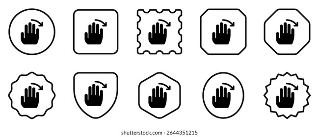 Editable hand swipe left vector icon. Part of a big icon set family. Perfect for web and app interfaces, presentations, infographics, etc