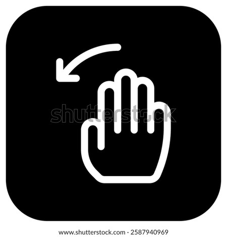 Editable hand swipe left vector icon. Part of a big icon set family. Perfect for web and app interfaces, presentations, infographics, etc