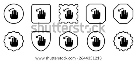 Editable hand swipe left vector icon. Part of a big icon set family. Perfect for web and app interfaces, presentations, infographics, etc