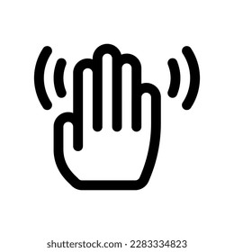 Editable hand wave vector icon. Part of a big icon set family. Perfect for web and app interfaces, presentations, infographics, etc