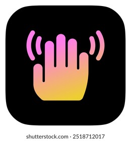 Editable hand wave vector icon. Part of a big icon set family. Perfect for web and app interfaces, presentations, infographics, etc