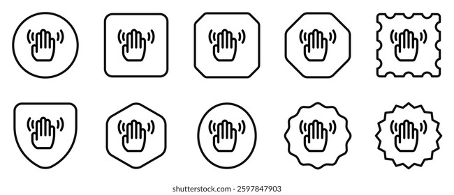 Editable hand wave vector icon. Part of a big icon set family. Perfect for web and app interfaces, presentations, infographics, etc