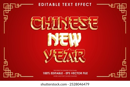 Editable Happy Chinese New Year Text Effect with chinese theme background