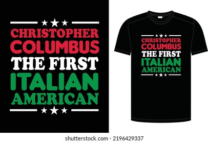 Diseño editable de camisetas del Día de Colón Feliz 2021.