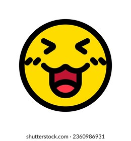 Editable happy cute face expression emoticon vector icon. Part of a big icon set family. Part of a big icon set family. Perfect for web and app interfaces, presentations, infographics, etc