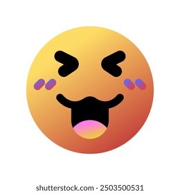 Editable happy cute face expression emoticon vector icon. Part of a big icon set family. Part of a big icon set family. Perfect for web and app interfaces, presentations, infographics, etc