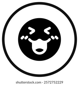 Editable happy cute face expression emoticon vector icon. Part of a big icon set family. Part of a big icon set family. Perfect for web and app interfaces, presentations, infographics, etc