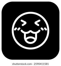 Editable happy cute face expression emoticon vector icon. Part of a big icon set family. Part of a big icon set family. Perfect for web and app interfaces, presentations, infographics, etc