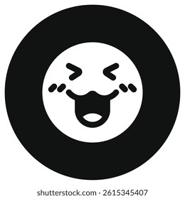 Editable happy cute face expression emoticon vector icon. Part of a big icon set family. Part of a big icon set family. Perfect for web and app interfaces, presentations, infographics, etc