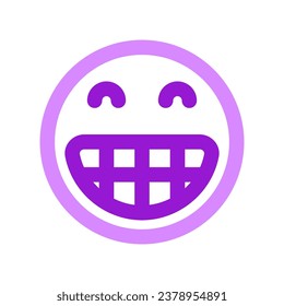 Editable happy grin expression emoticon vector icon. Part of a big icon set family. Part of a big icon set family. Perfect for web and app interfaces, presentations, infographics, etc
