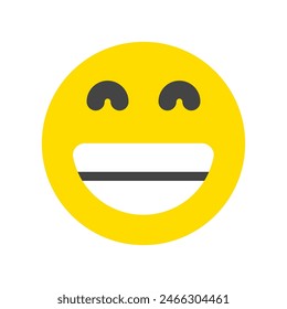 Editable happy grin expression emoticon vector icon. Part of a big icon set family. Part of a big icon set family. Perfect for web and app interfaces, presentations, infographics, etc