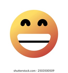 Editable happy grin expression emoticon vector icon. Part of a big icon set family. Part of a big icon set family. Perfect for web and app interfaces, presentations, infographics, etc