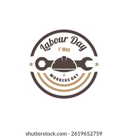 Editable Happy Labor Day Vector Illustration. International Labor Day Icon.
