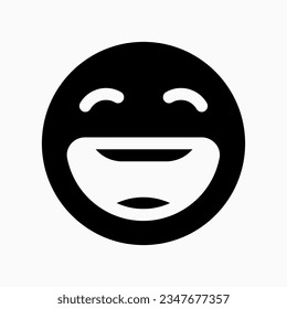 Editable happy smile expression emoticon vector icon. Part of a big icon set family. Part of a big icon set family. Perfect for web and app interfaces, presentations, infographics, etc