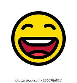 Editable happy smile expression emoticon vector icon. Part of a big icon set family. Part of a big icon set family. Perfect for web and app interfaces, presentations, infographics, etc