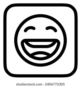 Editable happy smile expression emoticon vector icon. Part of a big icon set family. Part of a big icon set family. Perfect for web and app interfaces, presentations, infographics, etc