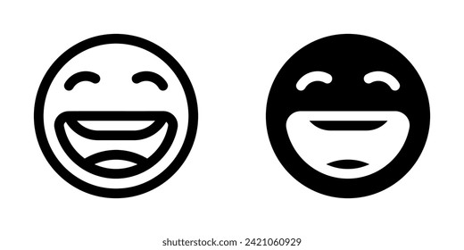 Editable happy smile expression emoticon vector icon. Part of a big icon set family. Part of a big icon set family. Perfect for web and app interfaces, presentations, infographics, etc