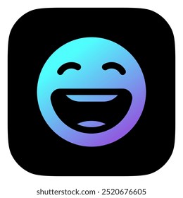 Icono de Vector de emoticono de expresión de sonrisa feliz editable. Parte de una gran familia de iconos. Parte de una gran familia de iconos. Perfecto para interfaces de Web y App, presentaciones, infografías, etc