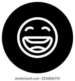 Editable happy smile expression emoticon vector icon. Part of a big icon set family. Part of a big icon set family. Perfect for web and app interfaces, presentations, infographics, etc