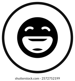 Editable happy smile expression emoticon vector icon. Part of a big icon set family. Part of a big icon set family. Perfect for web and app interfaces, presentations, infographics, etc