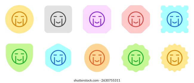 Editable happy tear emoticon vector icon. Expression, emotion, face. Part of a big icon set family. Perfect for web and app interfaces, presentations, infographics, etc