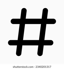 Editable hashtag vector icon. Part of a big icon set family. Perfect for web and app interfaces, presentations, infographics, etc