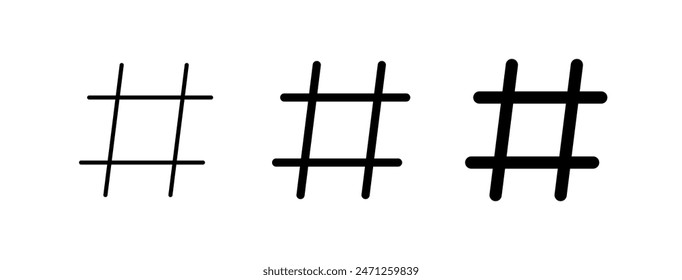 Editable hashtag vector icon. Part of a big icon set family. Perfect for web and app interfaces, presentations, infographics, etc