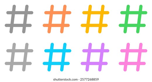 Editable hashtag vector icon. Part of a big icon set family. Perfect for web and app interfaces, presentations, infographics, etc