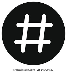 Editable hashtag vector icon. Part of a big icon set family. Perfect for web and app interfaces, presentations, infographics, etc